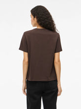 Carregar imagem no visualizador da galeria, T-shirt básica Vinora chocolate Vila
