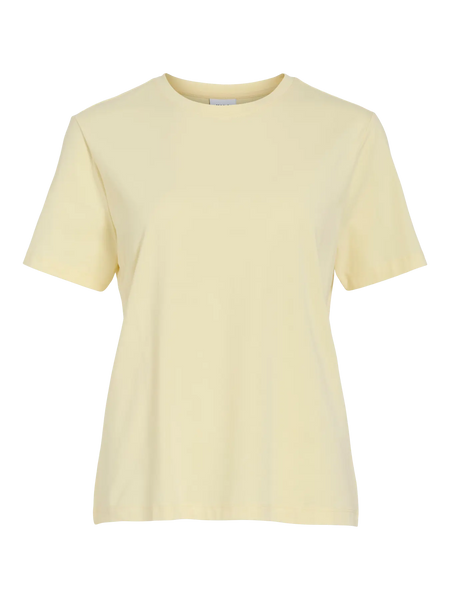 T-shirt Vila algodão amarelo