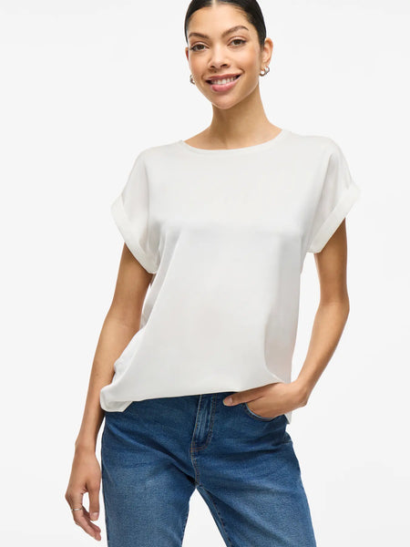 Blusa Vila acetinada cru