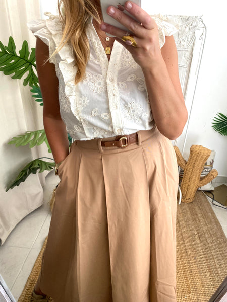 Blusa pérola bordada