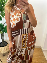 Carregar imagem no visualizador da galeria, Vestido comprido malha fria estampa toscana
