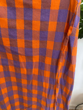 Carregar imagem no visualizador da galeria, Vestido vichy alças finas laranja e roxo
