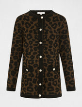 Carregar imagem no visualizador da galeria, Cardigan preto estampa de leopardo Morgan
