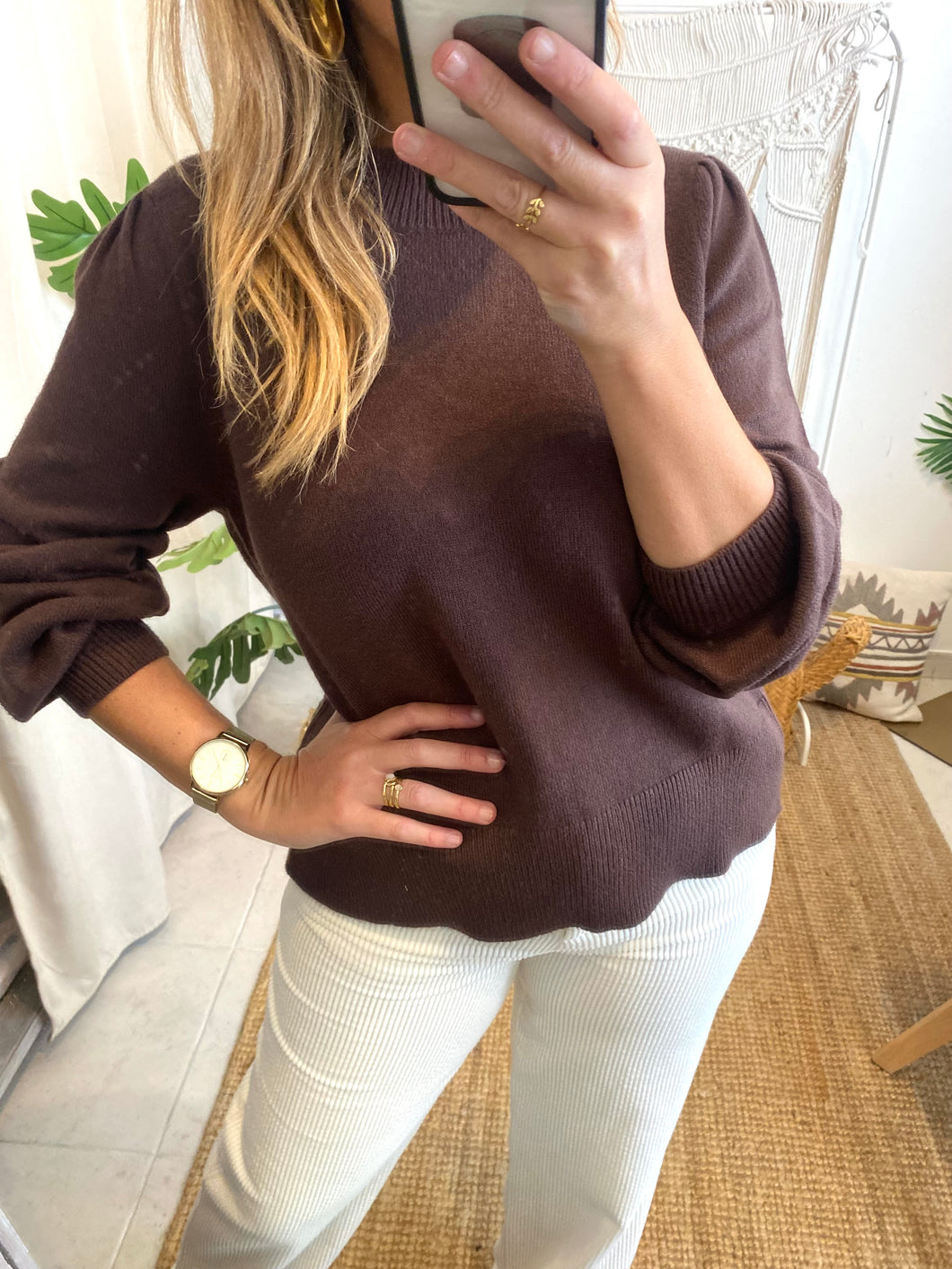 Camisola Viril turtle castanho Vila