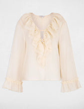 Carregar imagem no visualizador da galeria, Blusa Morgan folhos creme

