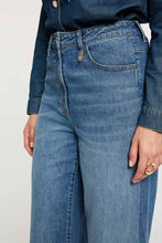 Carregar imagem no visualizador da galeria, Calças Morgan wide leg denim stone
