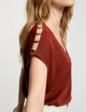 Carregar imagem no visualizador da galeria, Camisola Morgan lurex telha
