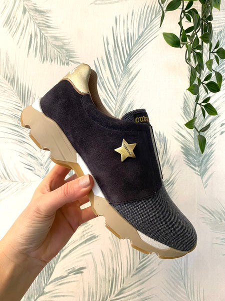 Ténis Run elástico azul marinho Cubanas