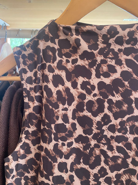Top meia gola leopardo Vila