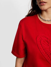 Carregar imagem no visualizador da galeria, T-shirt vermelha coração MORGAN

