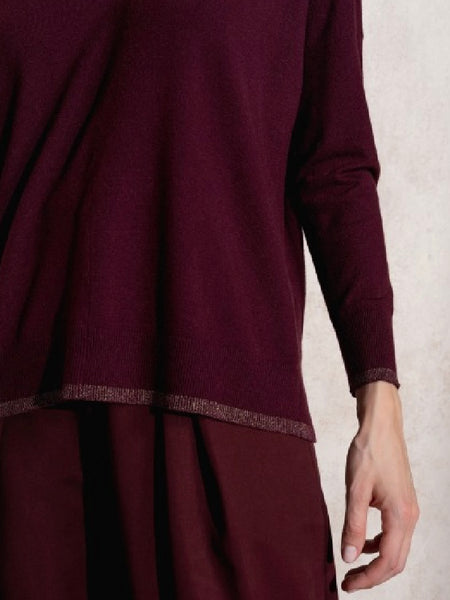 Camisola de malha fininha Bordeaux Smf