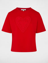 Carregar imagem no visualizador da galeria, T-shirt vermelha coração MORGAN
