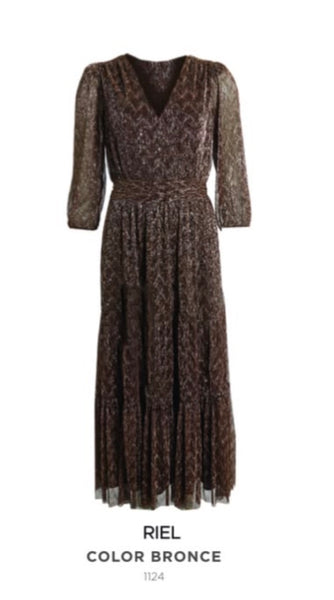 Vestido Morgan bronze
