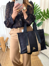 Carregar imagem no visualizador da galeria, Shopper preto/camel Don Algodon
