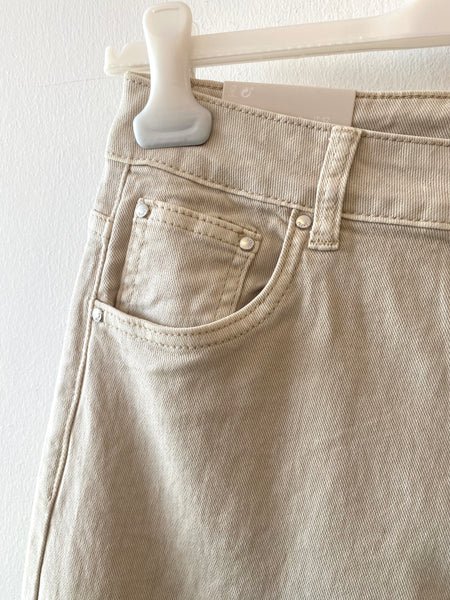 Calças wide leg beje