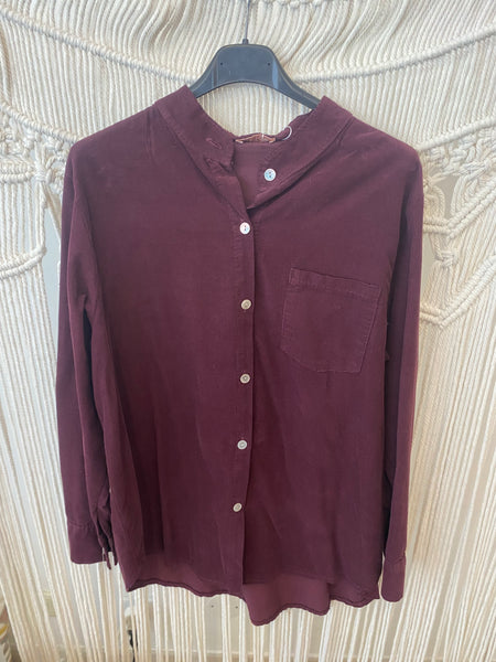 Camisa bombazina bordeaux