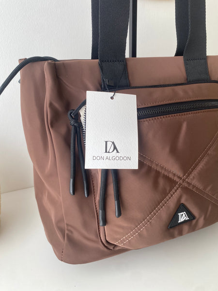 Mala de ombro nylon marron Don Algodon