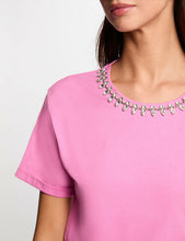 Carregar imagem no visualizador da galeria, T-shirt rosa com brilhantes MORGAN
