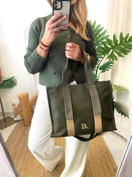 Shopper kaki/camel Don Algodon