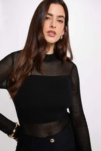 Carregar imagem no visualizador da galeria, Camisola MORGAN malha preto
