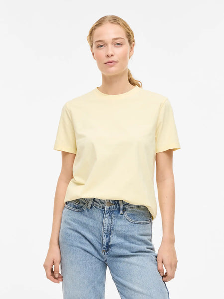 T-shirt Vila algodão amarelo