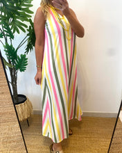 Carregar imagem no visualizador da galeria, Vestido comprido malha fria riscas finas
