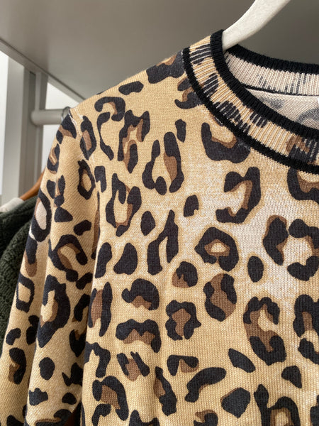 Camisola de malha leopardo Morgan