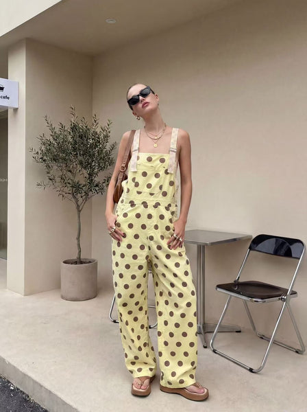 Macacão bolas amarelo