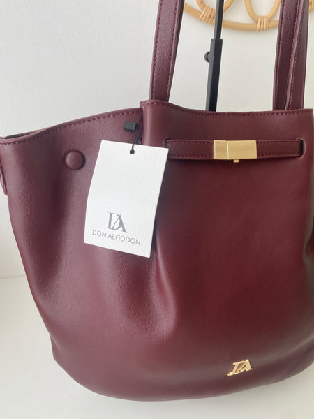 Shopper Bordeaux Don Algodon