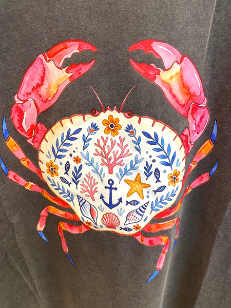 T-shirt cinza caranguejo 🦀