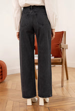 Carregar imagem no visualizador da galeria, Calças pretas washed wide leg
