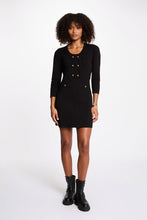Carregar imagem no visualizador da galeria, Vestido de malha preto Morgan
