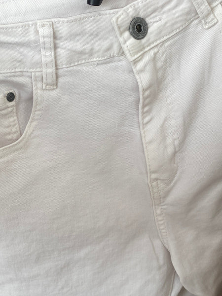 Calça straight sarja branco