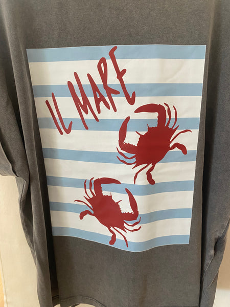 T-shirt cinza caranguejos