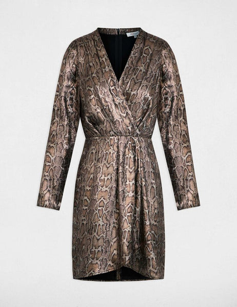 Vestido metalizado cobra Morgan