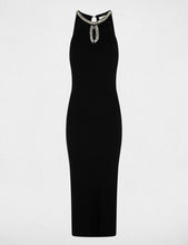 Carregar imagem no visualizador da galeria, Vestido de malha preto com brilhantes Morgan
