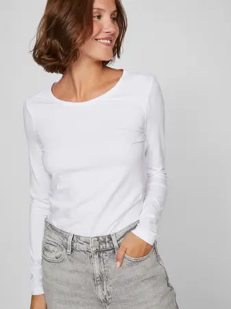 Camisola básica Vinora branco Vila