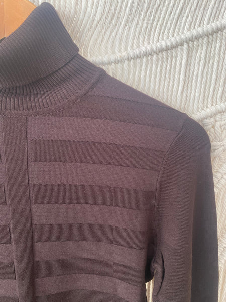 Camisola de gola alta castanho Morgan