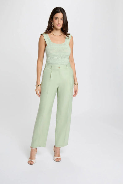 Calças Morgan verde água