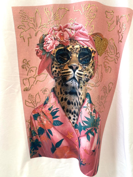 T-shirt branca tigre