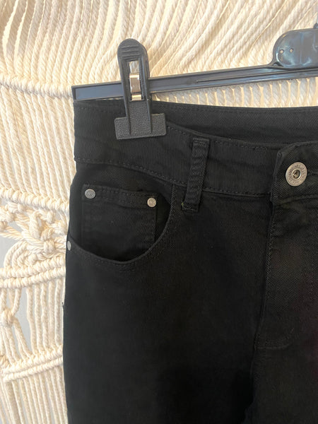 Calça straight sarja preto