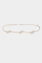 Carregar imagem no visualizador da galeria, Cinto com nós e brilhantes prata MORGAN
