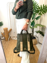 Carregar imagem no visualizador da galeria, Mochila nylon kaki/camel Don Algodon
