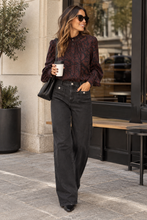 Carregar imagem no visualizador da galeria, Calças Morgan wide leg denim antracite
