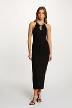 Carregar imagem no visualizador da galeria, Vestido de malha preto com brilhantes Morgan
