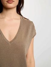 Carregar imagem no visualizador da galeria, Camisola Morgan lurex beje
