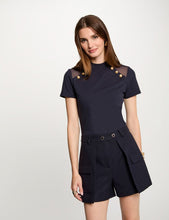 Carregar imagem no visualizador da galeria, T-shirt azul marinho MORGAN
