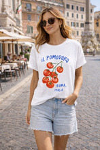 Carregar imagem no visualizador da galeria, T-shirt de algodão branco tomates
