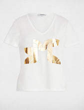 Carregar imagem no visualizador da galeria, T-shirt estampa dourada MORGAN
