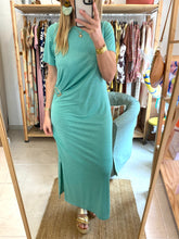 Carregar imagem no visualizador da galeria, Vestido lurex fivela verde água
